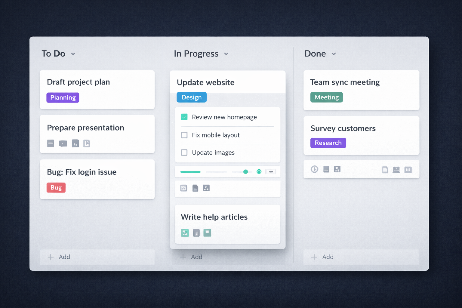TaskFlow — Kanban sob medida — captura do projeto